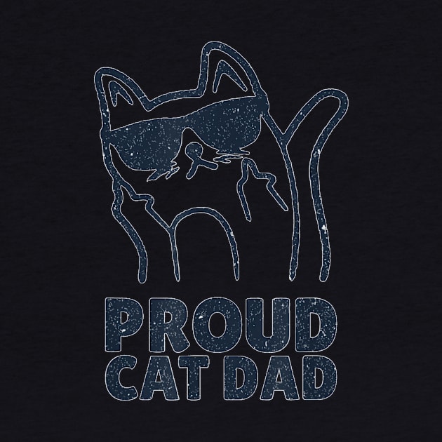 Funny Retro Proud Cat Dad Showing He Finger For Cat Lovers by Peter Smith